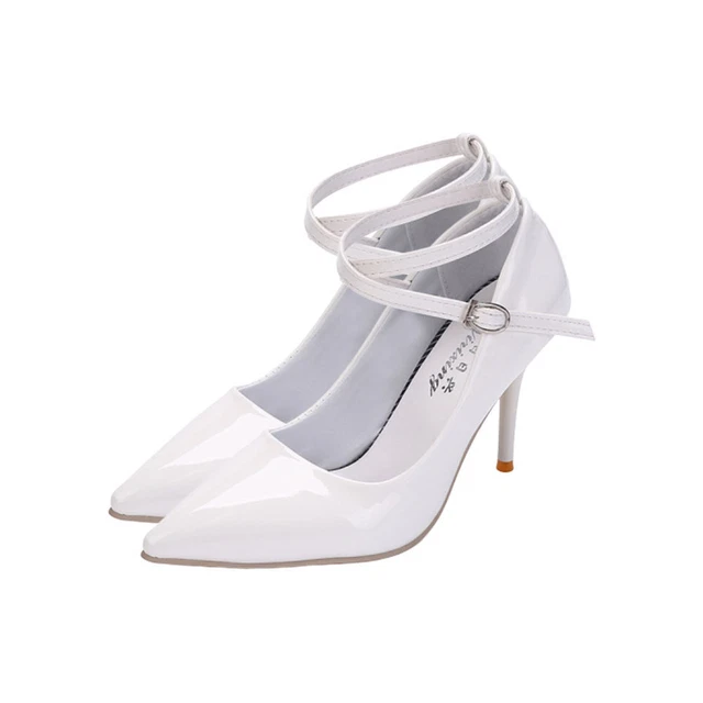 Faux Leather Dress Pumps Shoes Stiletto Womens Platform Heels Shallow Mouth