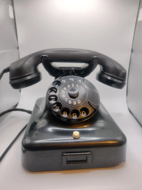 Altavoz de mesa W48 teléfono de disco de selección retro correo raro baquelita rareza