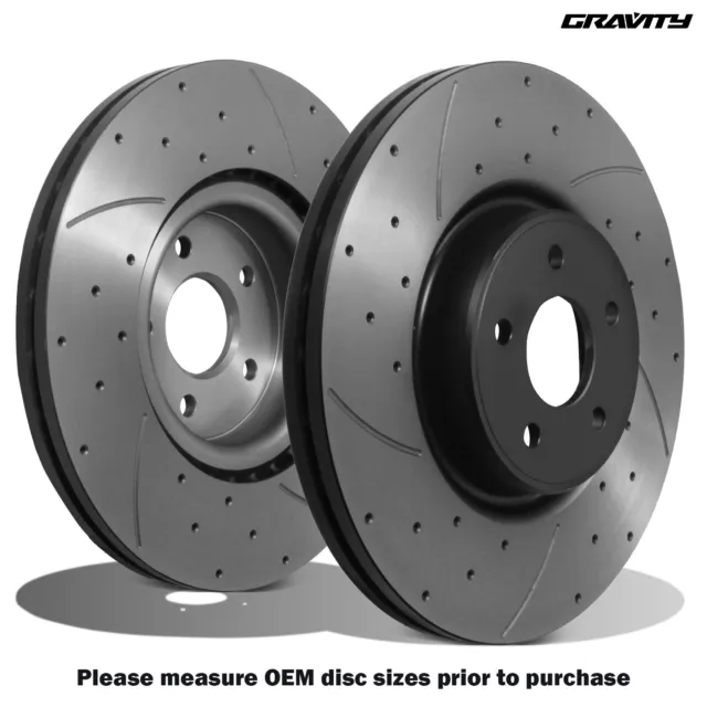 Front Grooved Drilled 336Mm Brake Discs For Ford Focus Rs Mk2 2.5 Turbo 2009-11