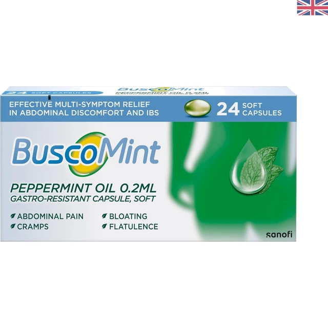 SOOTHING 0.2ML PEPPERMINT Oil Capsules by Buscomint - Non-Preservative ...