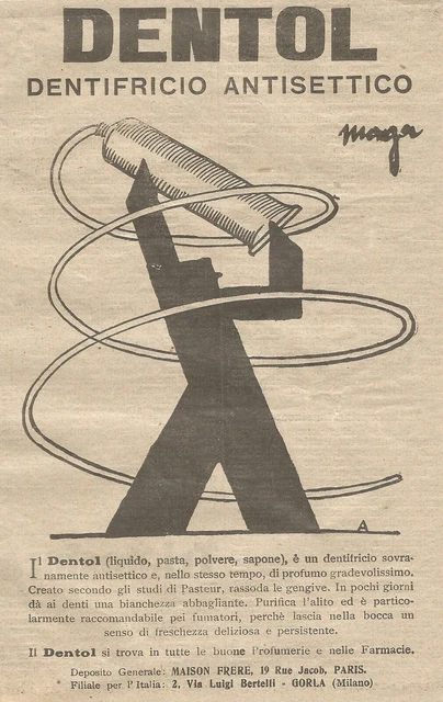 W1061 DENTOL antiseptic toothpaste - Advertising 1926 - Advertising