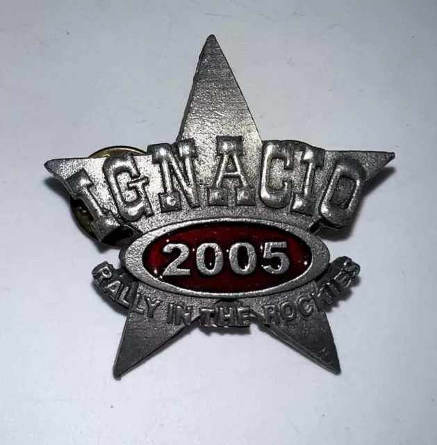2005 Rally In The Rockies Ignacio, Co Biker Broach Jacket Pin Marshall Badge