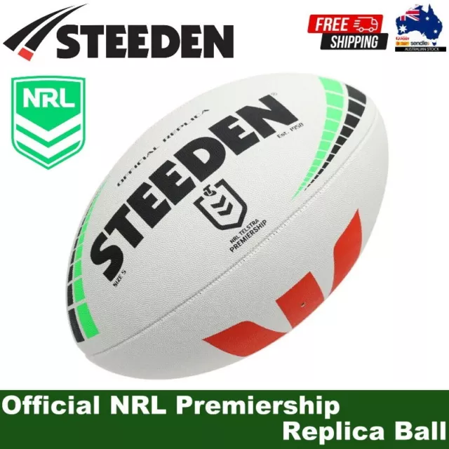 Steeden Official NRL Premiership Replica Rugby League Ball - Size 5 (Full Size)