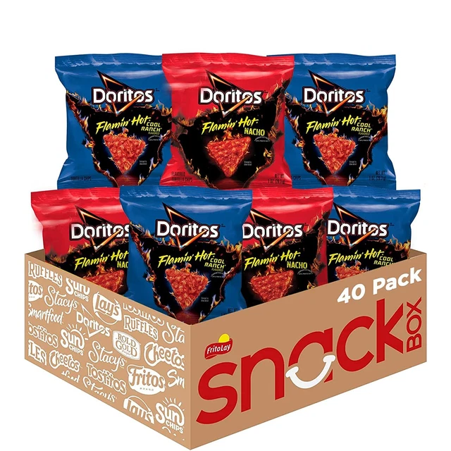 DORITOS FLAMIN HOT Nacho and Flamin' Cool Ranch Variety Pack Pack of 40 ...