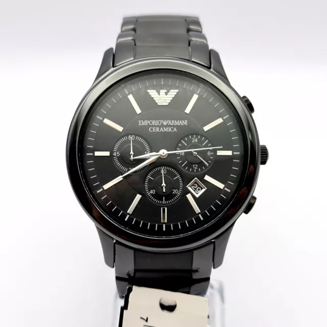 Brand New Emporio Armani Ar1451 Luxury Black Dial Ceramic Mens Watch