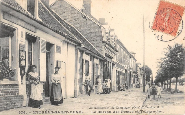 Cpa 60 Estrees Saint Denis / Le Bureau Des Postes Et Telegraphes