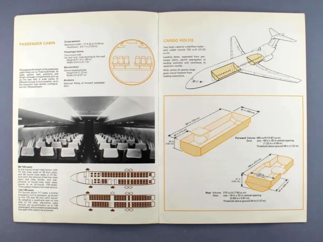 Trident 2E Manufacturers Sales Brochure Seat Maps Hawker Siddeley 5