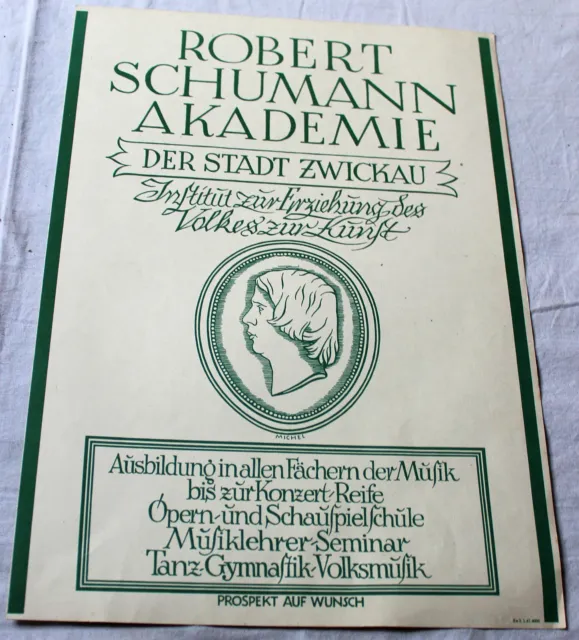 Altes Plakat Zwickau und Aktzeichnung von ca.1945
