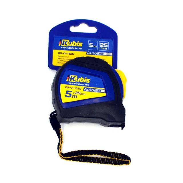 Nastro di misura 25 mm x 5 metri clip da cintura self-lock metro a rullo misura nastro nastro di misurazione