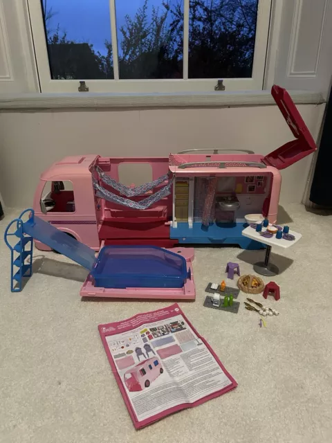 BARBIE FBR34 ESTATE Dream Camper Van Extending Pink Pop Out Caravan Mattel 2016 35.00 PicClick UK