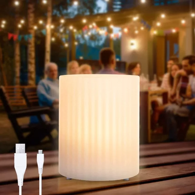 uuffoo Lampe de Chevet Sans Fil a Pile, Rechargeable, LED