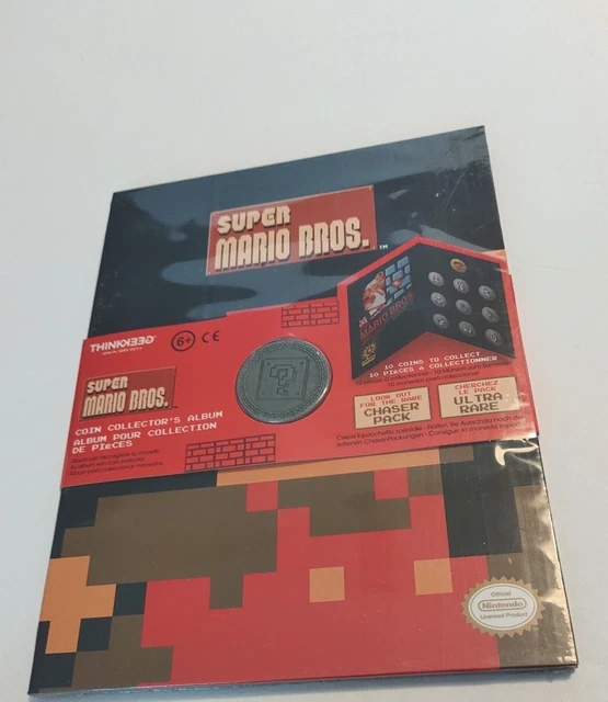 NIB SUPER MARIO BROS. COIN COLLECTOR’S ALBUM BOOK Question Block Think Geek 2018