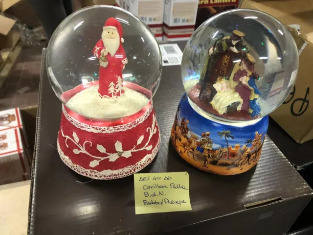 Decorazioni natalizie Palle di Neve con Babbo Natale