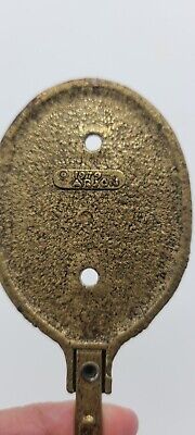 Vintage Arjon Brass Tennis Racket Hook Coat Hat Keys Hanger 5" x 2" 3