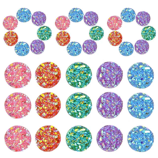 100 Pcs DIY Rhinestone Flatback Buttons Embellishments Bride Drill Crystal