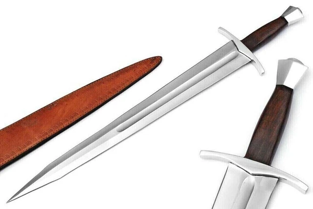 Épée De Chasse En Acier D2 Fait À La Main De 30 Pouces Avec Gaine En Cuir...