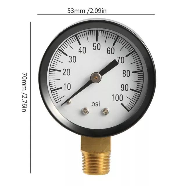 Simmons 1305 0-100 PSI 1/4" Well Pump Water Pressure Air Gauge TS50-100PSI