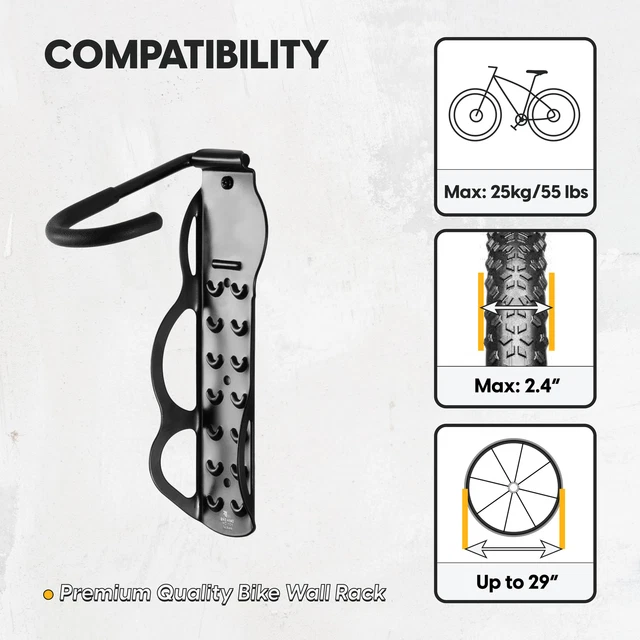 Bike Hanger Bicycle Wall Hook Mount Holder Garage Vertical Rack Indoor Storage 3