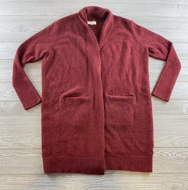 Nordstrom Treasure & Bond Women’s Medium Maroon Long Sleeve Open Front Cardigan