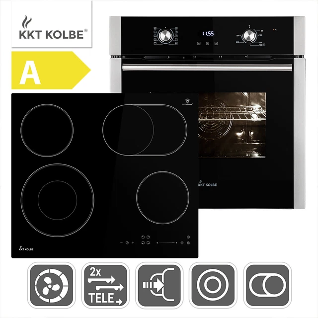 Cuisinière: 60cm Four encastrable EB8010ED + 59cm Plaque Eletrique KF592RL Gril