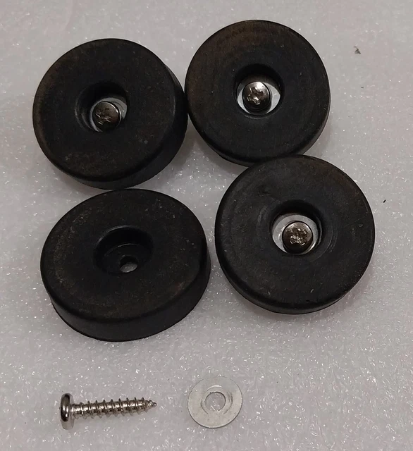 4 Rubber wood screws legs stand shock absorber support spacers medium duty D
