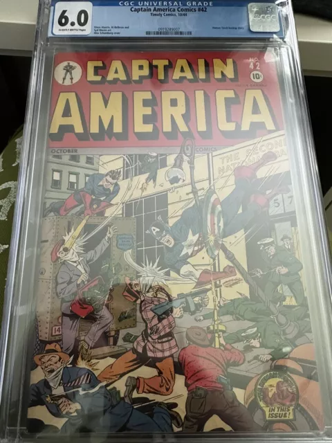 Captain America #42 (1944) CGC 6.0 (SB) Golden Age Timely! Just Re-Slabbed