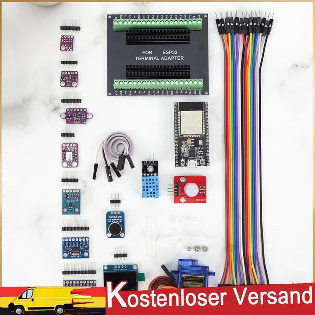 ESP32 NodeMCU-32S Lua WiFi DIY Electronic Kit Micro Servo Motor SG90 Jumper Wire