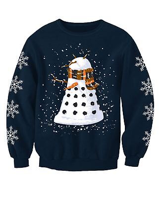 Snowy Dalek Doctor Who Inspired Childrens Christmas Jumper Sweatshirt