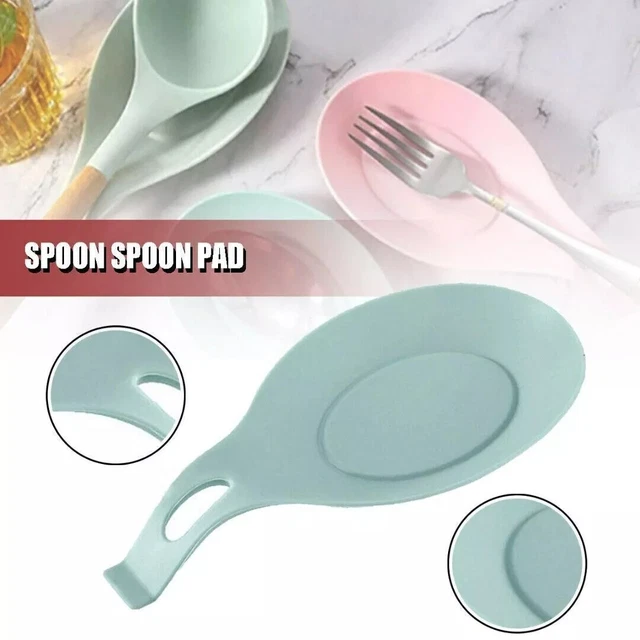 Set Di 2 Portacucchiaio In Silicone Per Cucina - Appoggia Mestoli Antiscivolo, Verde E Arancione - Foto 11