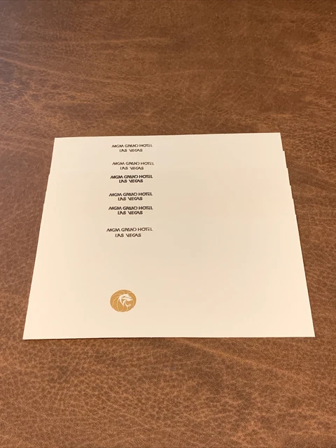 Rare - Lot of 6 MGM Grand Hotel Las Vegas Envelopes