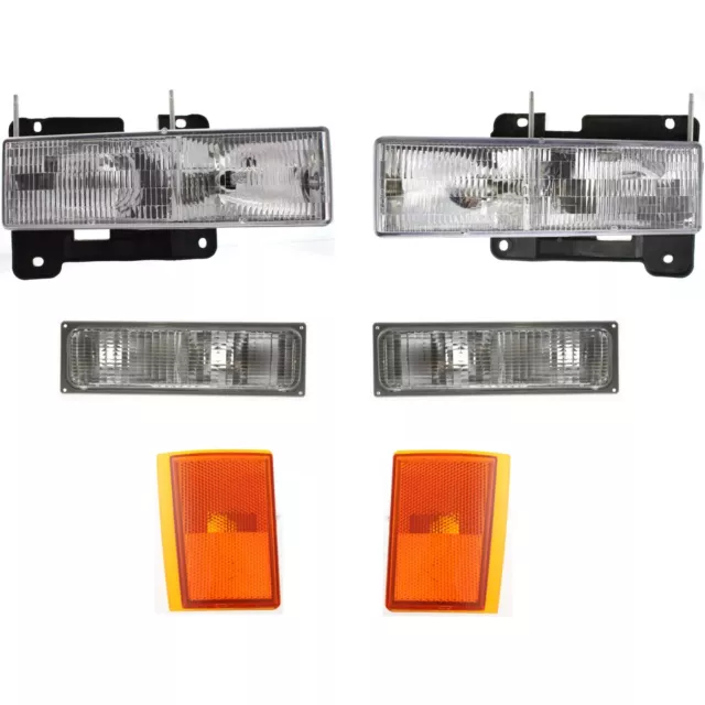 Headlight Kit For 1992-1993 Chevrolet Blazer LH and RH Fits Composite Headlights