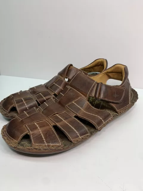 PIKOLINOS MEN’S TARIFA Fisherman Sandals Brown Leather Size 42 $38.00 ...