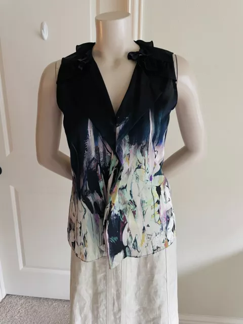 NWOT  Elie Tahari Silk Blouse Top XS