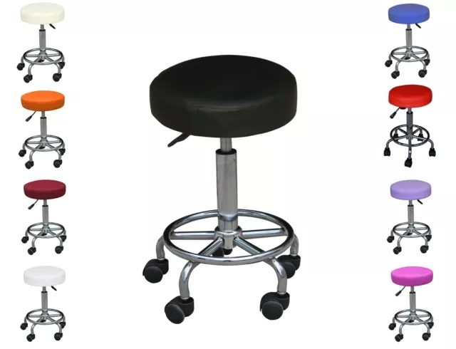 SIMPLY Tabouret à roulettes pour table massage esthétique tattoo manucure soin