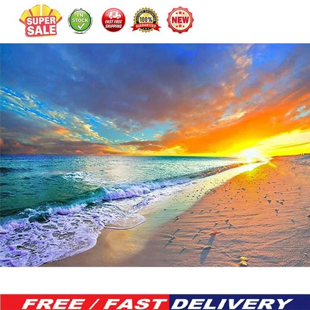 Kit de pintura por números hágalo usted mismo lona silenciosa junto al mar arte al óleo imagen decoración de pared para el hogar
