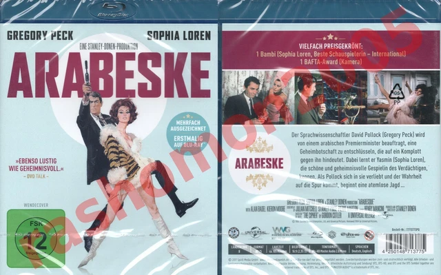 BLU-RAY ARABESQUE (1966) Gregory Peck Sophia Loren Stanley Donen Region ...