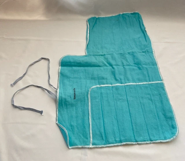 Tiffany & Co. Sterling Silver Flatware Place Setting Storage Roll Up Bag