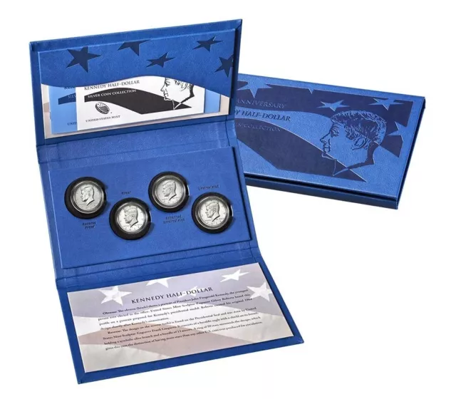 US Mint 50th Anniversary Kennedy Half-Dollar Silver Coin Collection 2014