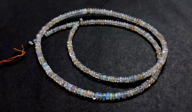 Éthiopien Opale Rondelle Lisse 3-3.5mm Perles, 16 " Pouce Brin