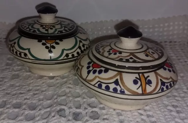 Authentic Handmade Moroccan Pottery Jewelry Box - Exquisite Hand-painted