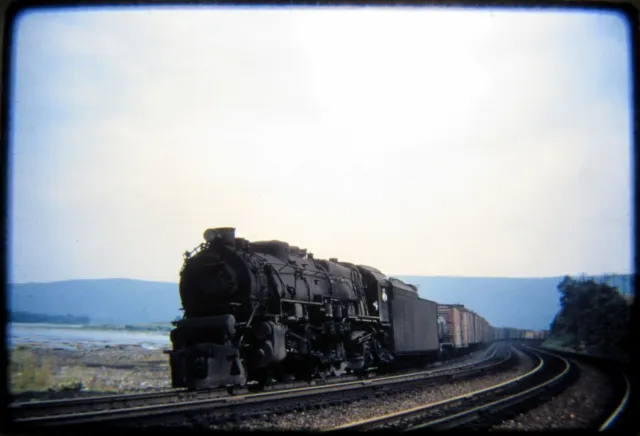 Duplicate Railroad Slide DSLD Pennsylvania PRR Main Line Steam Action