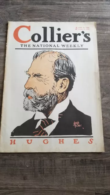 Antique Collier's The National Weekly Magazine October 1916 Hughes