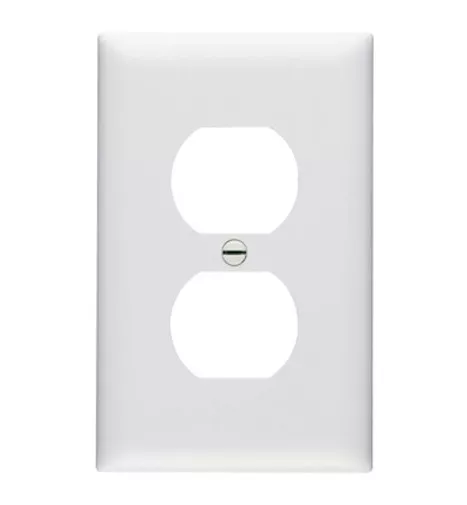 (5 pc) NEW Standard Duplex Receptacle Lexan Lot 1-Gang Wall Plate Cover White