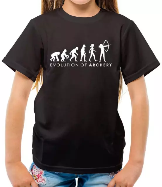 Evolution of Woman - Archery - Kids T-Shirt - Archer - Shooting - Fan - Love