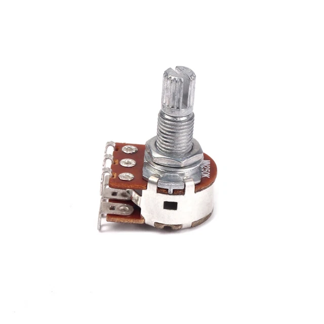 Accessorio Chitarra Knurled MN250K Potenziometro Audio Conico Albero Split Doppio