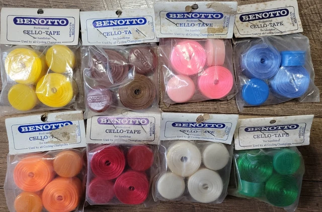 Ruban De Guidon Benotto Bianchi Celeste - New Old Stock (NOS), Couleur Vert Céleste, état Stockage Avec Marques