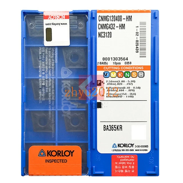 10Pcs /box NEW KORLOY Rhombus CNC Blade CNMG120408-HM NC3120