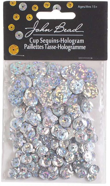 Lentejuelas redondas 6 mm, 8 mm y 10 mm 700/paquete plateado