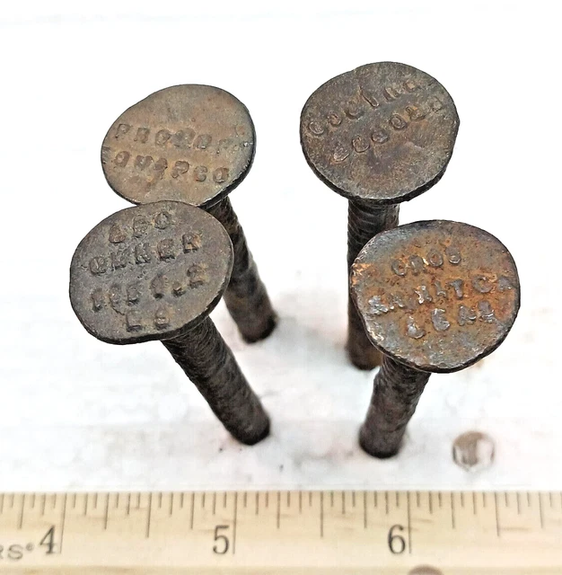 UNDATED RAILROAD TELEPHONE Pole Nails lot of 4 14.99 PicClick