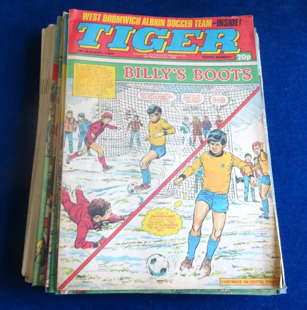 Multi-List Of Back Issue Pc Tiger Uk Comics; Year 1984 / Ideal For Birthday Date